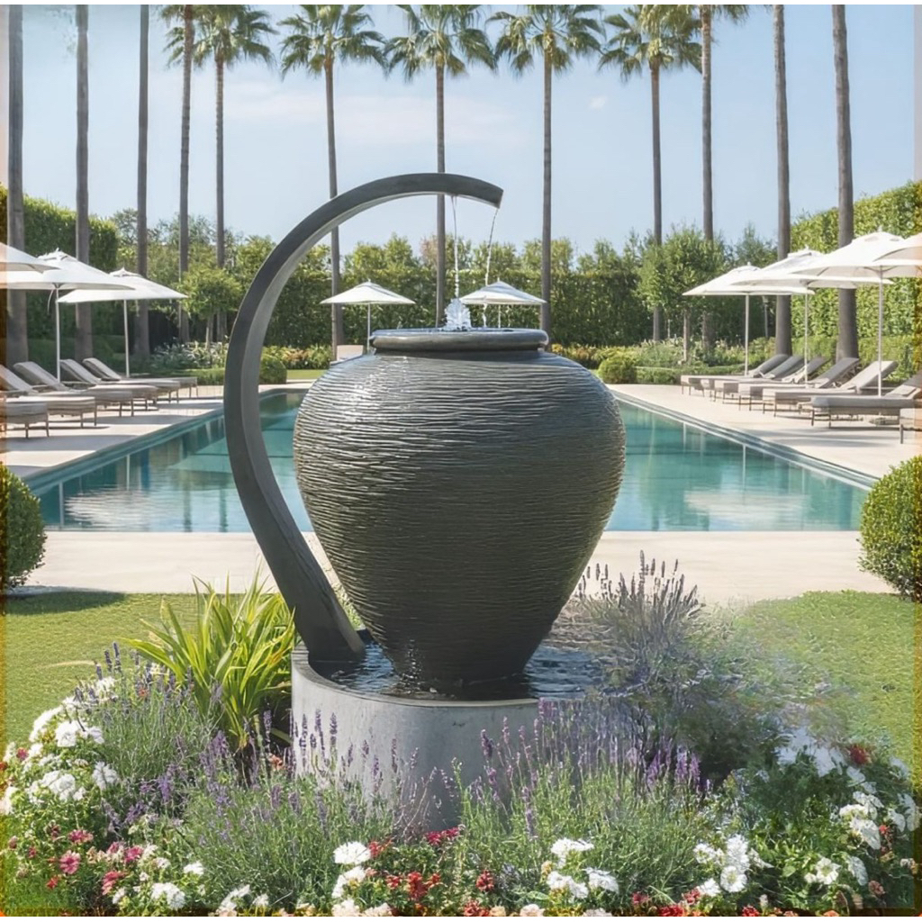 air mancur teraso model kolam gentong