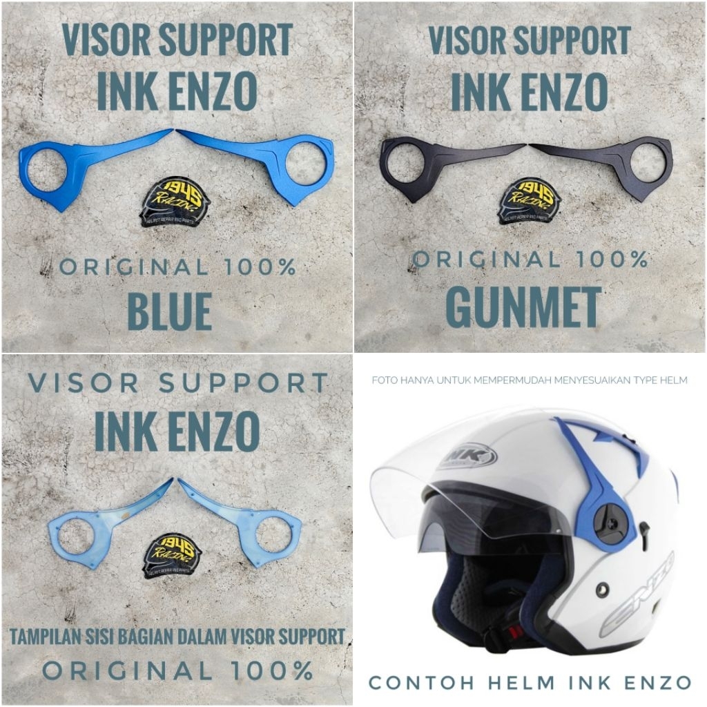 support visor INK Enzo Original INK 100% / frame visor kaca INK Enzo / penyangga Kaca INK Enzo origi