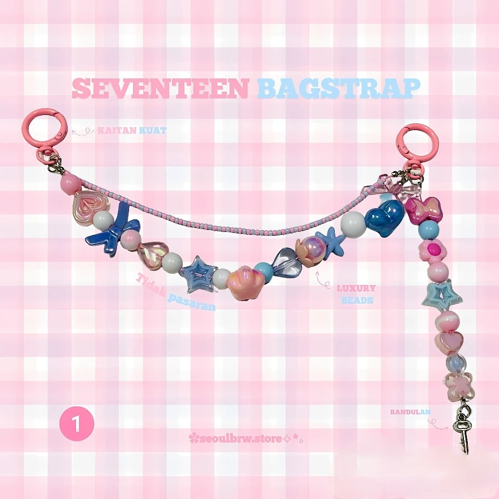 BAGSTRAP SEVENTEEN /  hiasan tas konser /  aksesoris tas / gantungan tas konser SEVENTEEN
