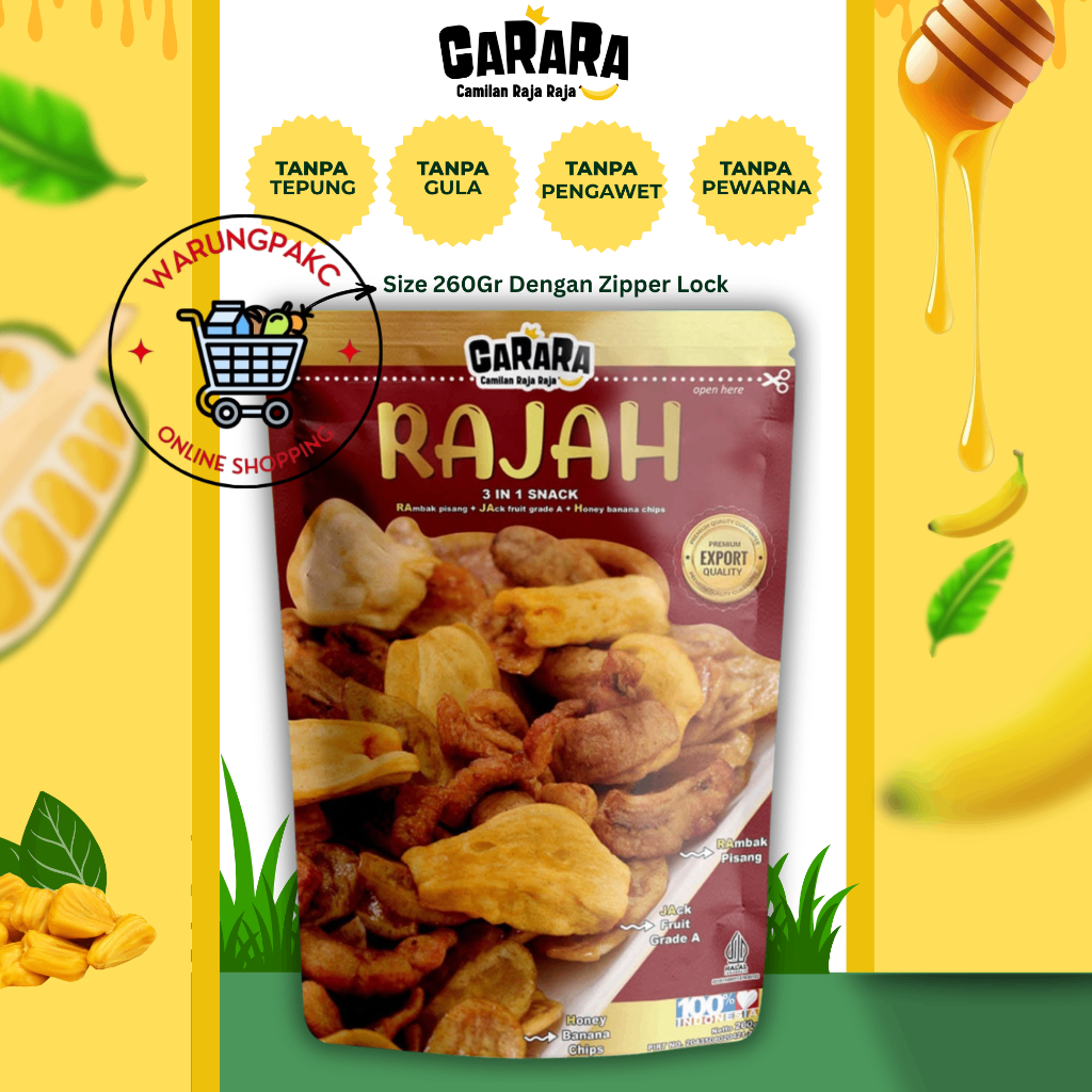 RAJAH 3 IN 1 (Favorite) : RAmbak pisang, JAck fruit & Honey Banana chips