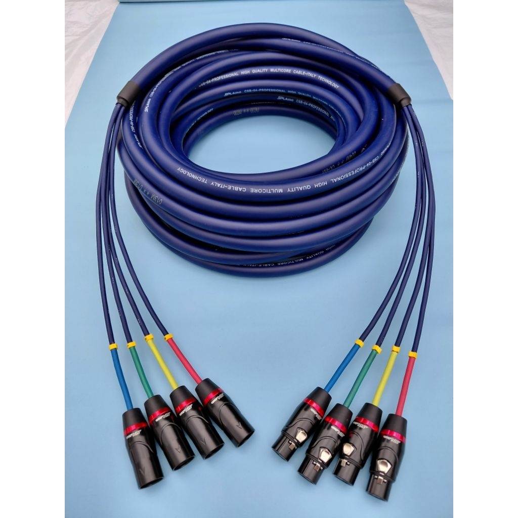 SPL Audio CSB-04 KABEL SNAKE BLUE LENGKAP JACK CANON