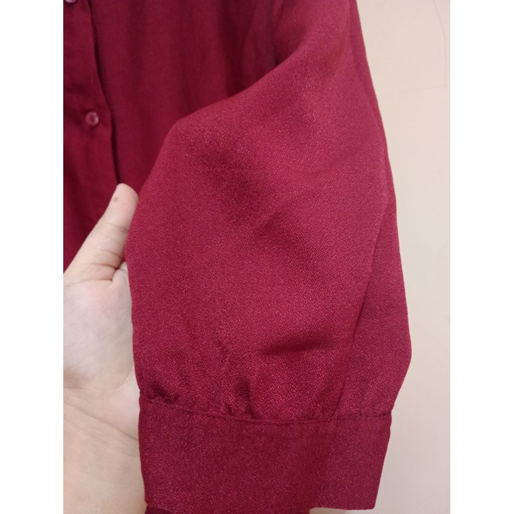 gamis merah/outer merah maroon/gamis casual