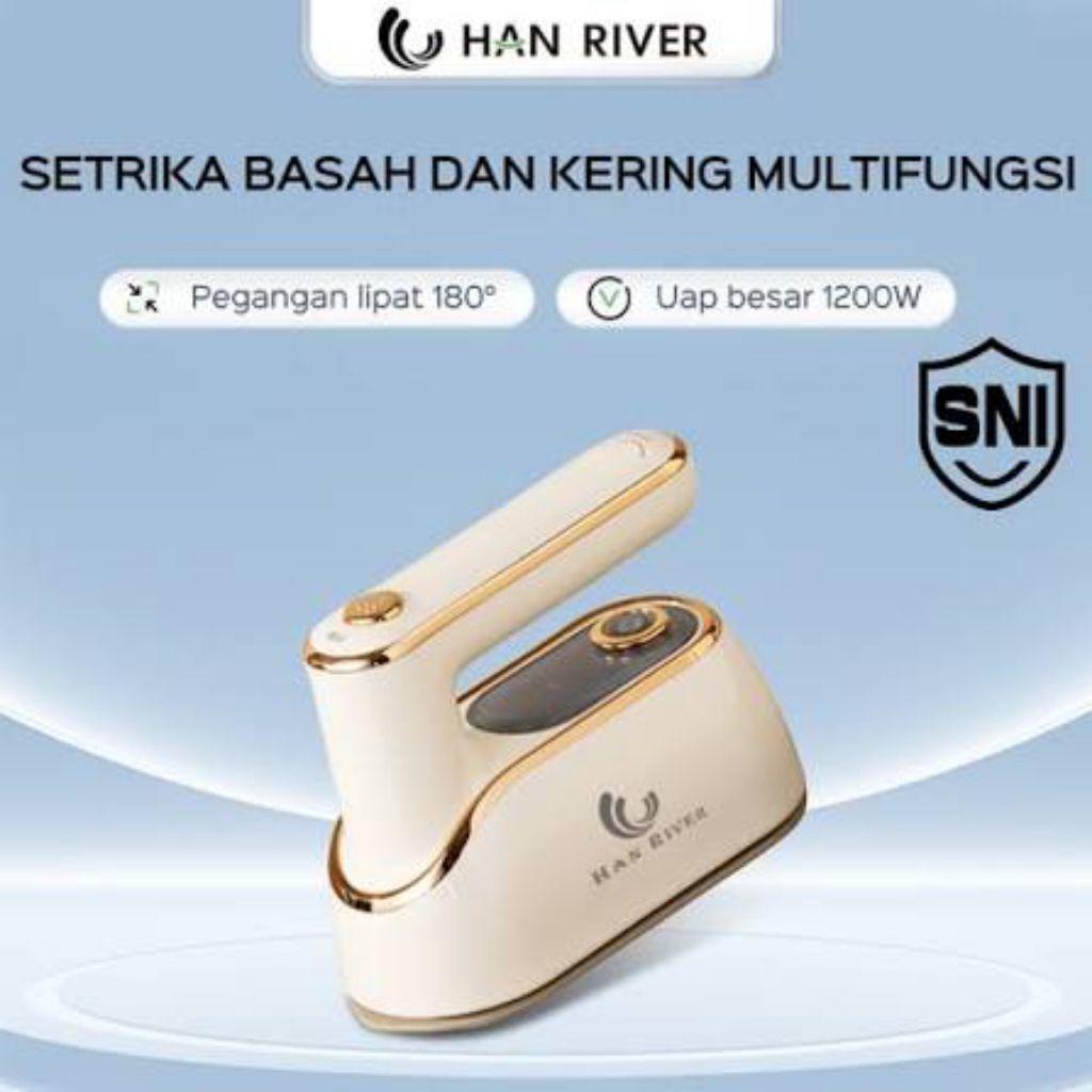 Setrika Uap Portabel HAN RIVER HRYD03 - Desain Ergonomis, Uap Steril, Penyetrikaan Efisien