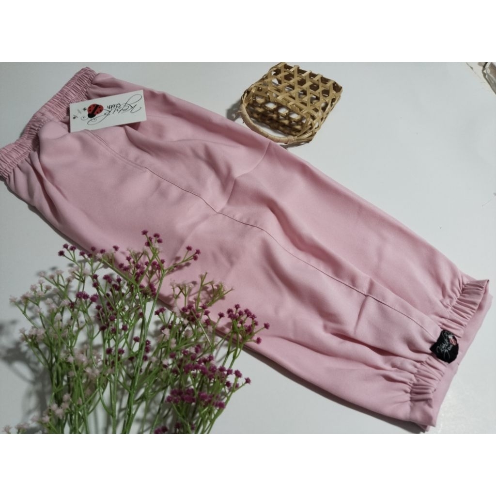 Celana kulot remaja warna pink