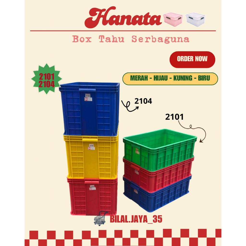 HANATA - Box Tahu Hanata 2101-2104 Container Box Industri / Box Industri Serbaguna /Box Rapat Hanata