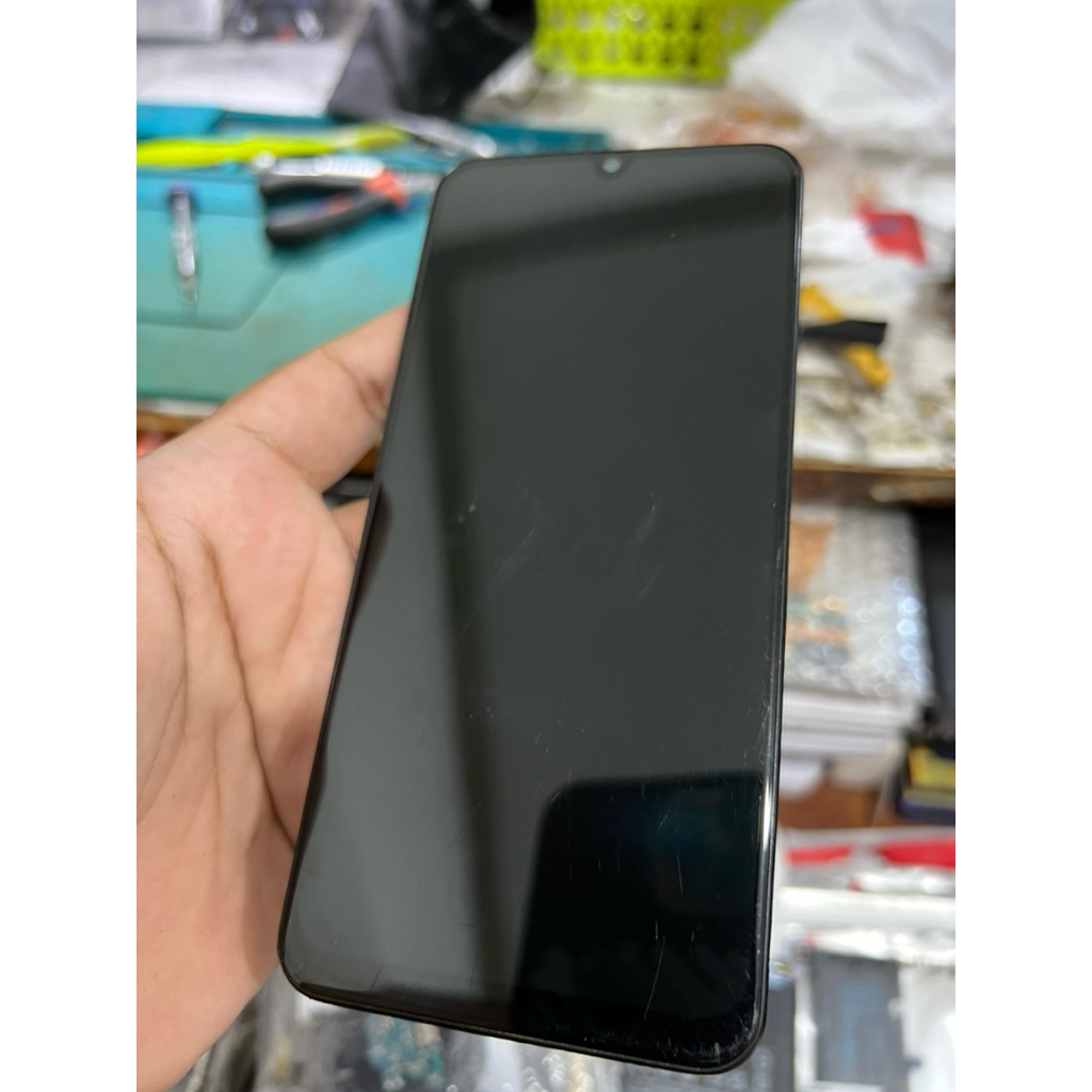 lcd samsung a50 super amoled original copotan set frame