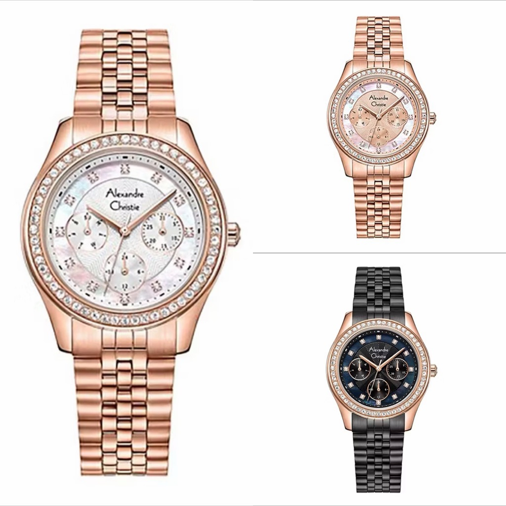Jam Tangan Wanita Alexandre Christie AC 2496 BF Original