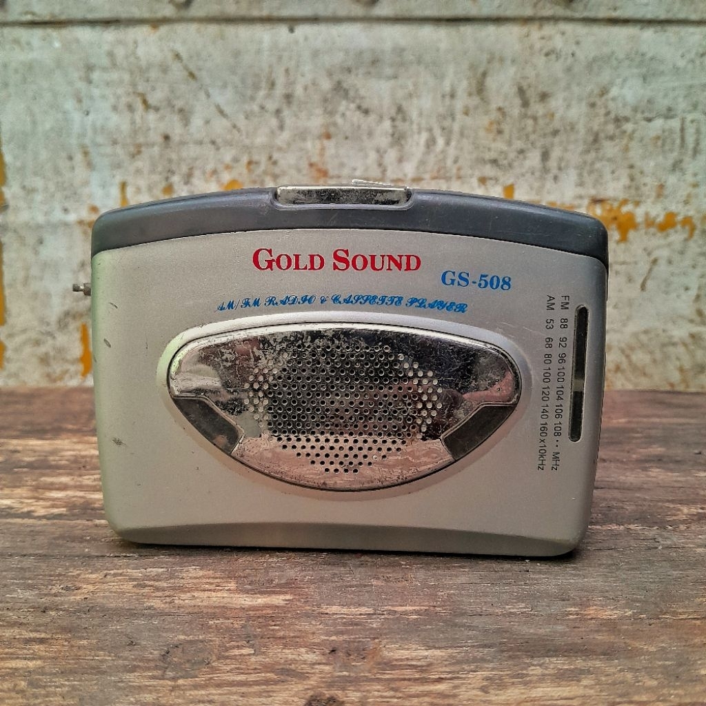 walkman GOLD SOUND GS-508 OFF mati rusak untuk bahan lawas klasik antik klasik