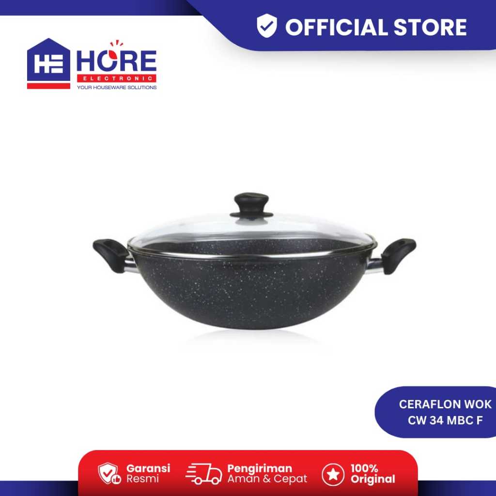 WOK PAN COSMOS CW 34 MBC F / CERAFLON COSMOS MARBLE CW 34 MBC F / COSMOS WAJAN ANTI LENGKET CW 34 MB