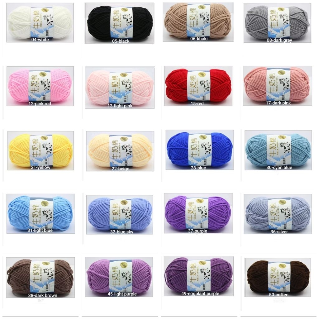 Benang Rajut Milk Cotton 5 Ply