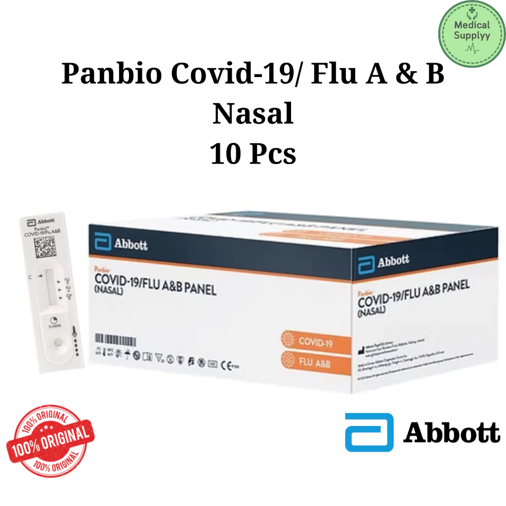 Abbott Panbio Flu Antigen Flu A&B / Covid (NASO/NASAL) - 1 Box
