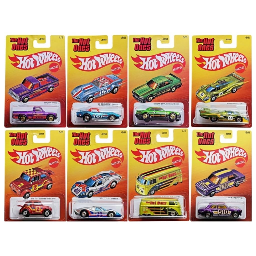 New Hot Wheels The Hot Ones 2026 | Volkswagen T1 Panel Bus & '71 Datsun 510 (Chase) , Mazda REPU, '6