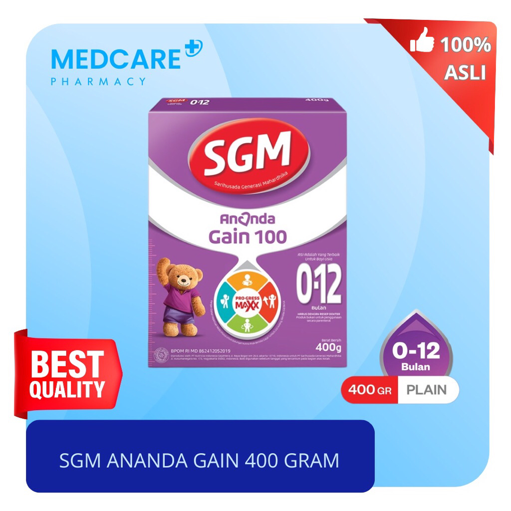 SGM Ananda Gain 100 400gr - Susu Formula Bayi 0–12 Bulan