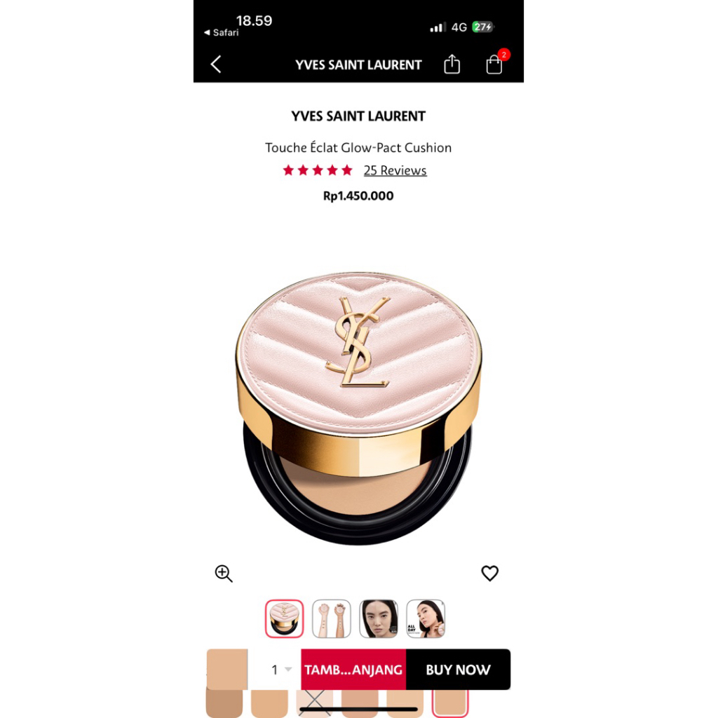 ysl cushion b10/b20
