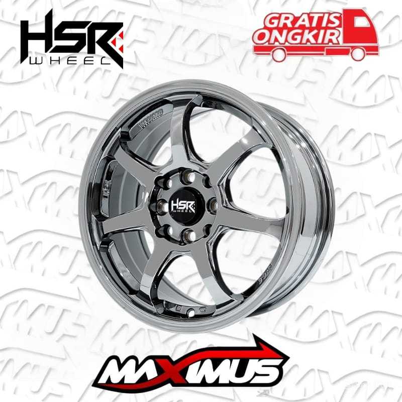 Velg Yalimo Ring 15 Lebar 6.5 Black Chrome