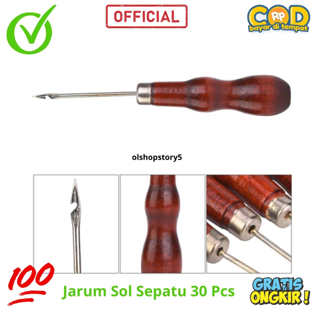 Jarum Ujung Kail Jahit Sol Sepatu Grosir ABEG