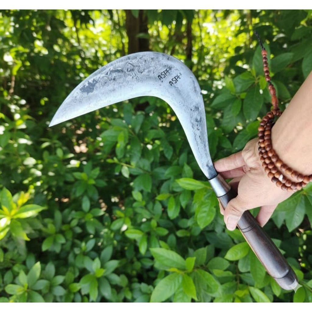 ARIT Cap ASPER ModelJAWA(SUPER TAJAM)Baja Premium Sabit Tani Rumput Panen Padi Kuat Tajam Siap Pakai