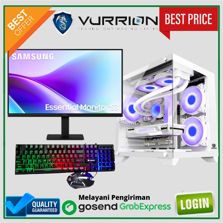 PC Lengkap Intel Core i5 10400F / RX 580 8GB / DDR4 16GB /SSD 256GB  / LED 24"144Hz
