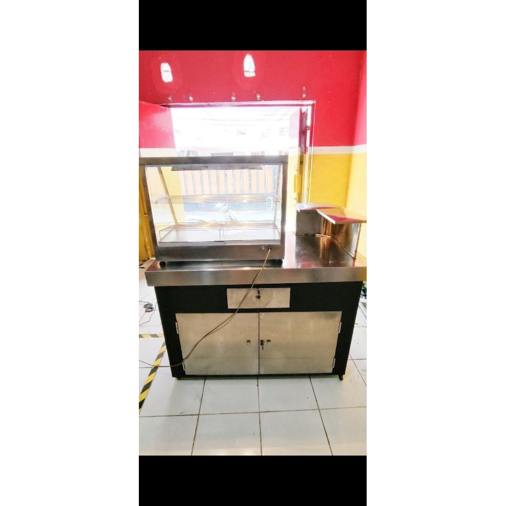 ETALASE FOOD WARMER DISPLAY FRIED CHICKEN