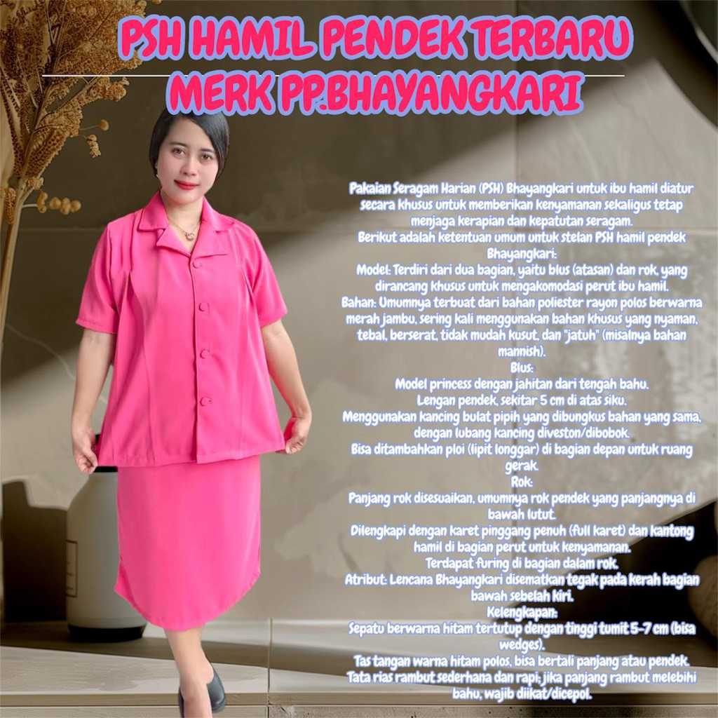 PSH PENDEK HAMIL BHAYANGKARI TERBARU MERK PP.BHAYANGKARI