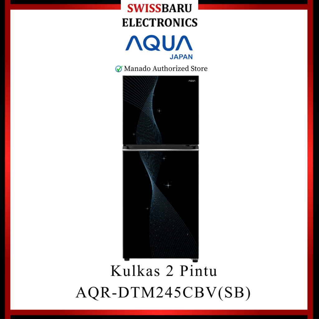 MANADO - KULKAS 2 PINTU AQUA AQR-DTM245CBV(SB)