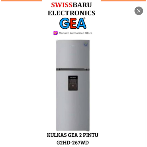 MANADO - KULKAS 2 PINTU GEA G2HD-267WD