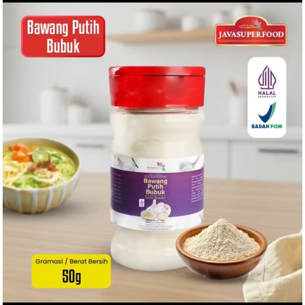 Bawang Putih Bubuk / Garlic Powder/Bubuk Bawang Putih 50gram