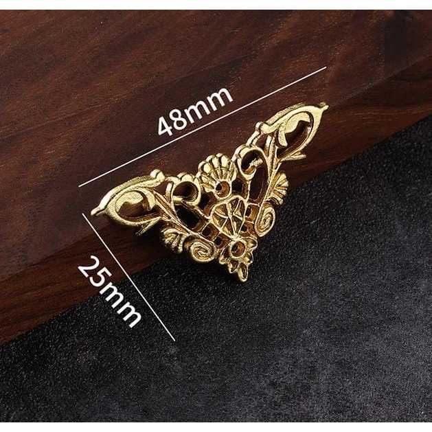 [10 PC ORNAMEN SIKU] Hiasan Ukiran Sudut, Besi Mahar Lempengan Sudut, Siku Hantaran, Besi Ornamen Si