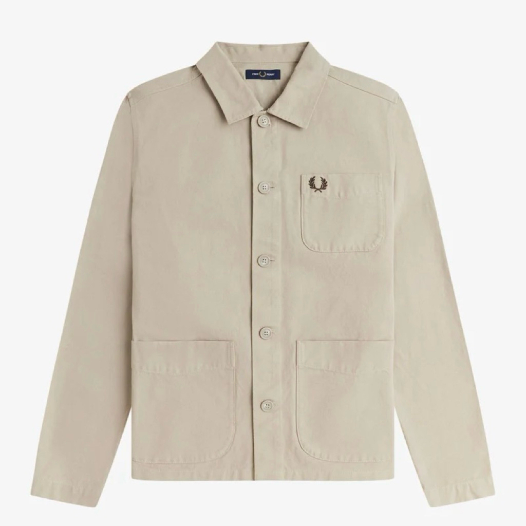 Fred Perry canvas overshirt warm oat (Resmi STORE)