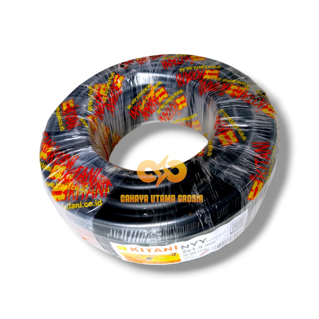 Kabel Listrik NYY 2x1.5mm KITANI 50 Meter Per Roll