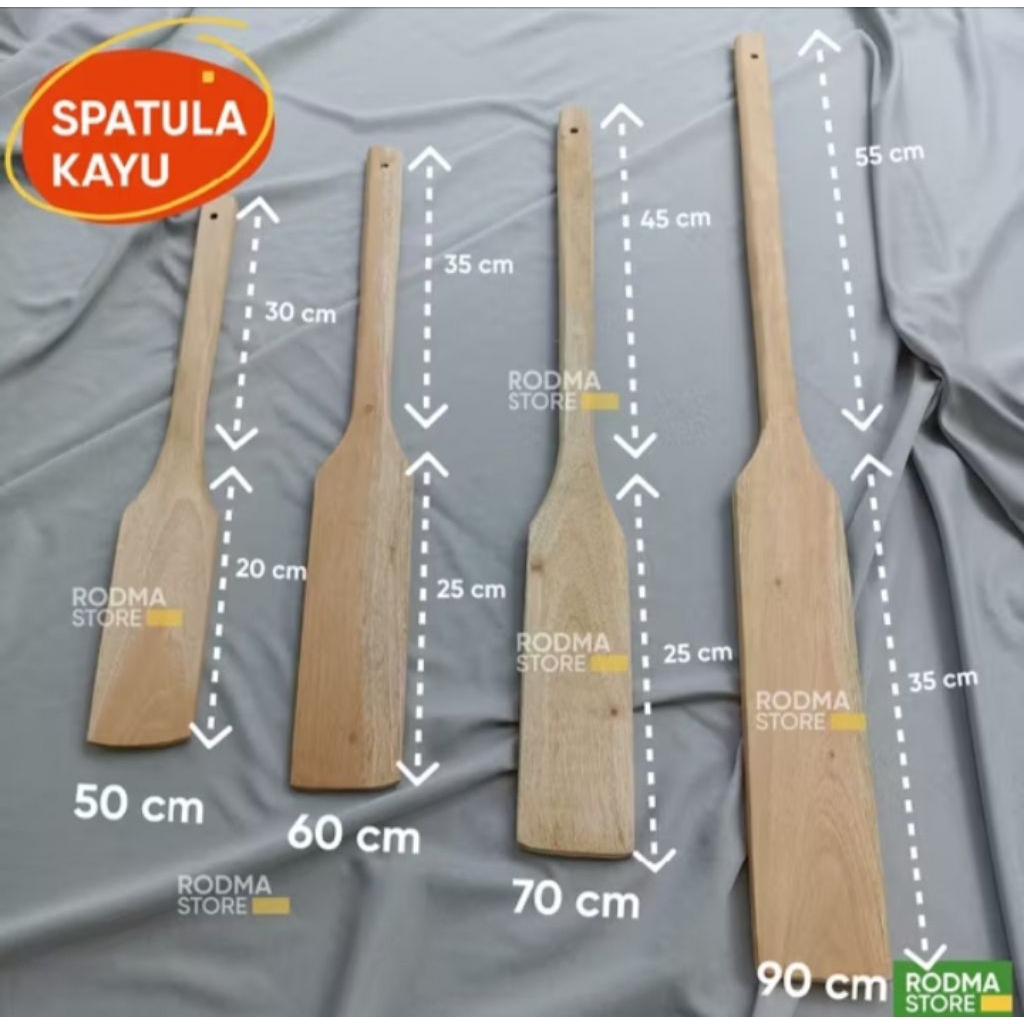 Sodet Sutil Kayu Jumbo 100 cm / Dayung Sendok Aduk Nasi Jumbo / Spatula Kayu