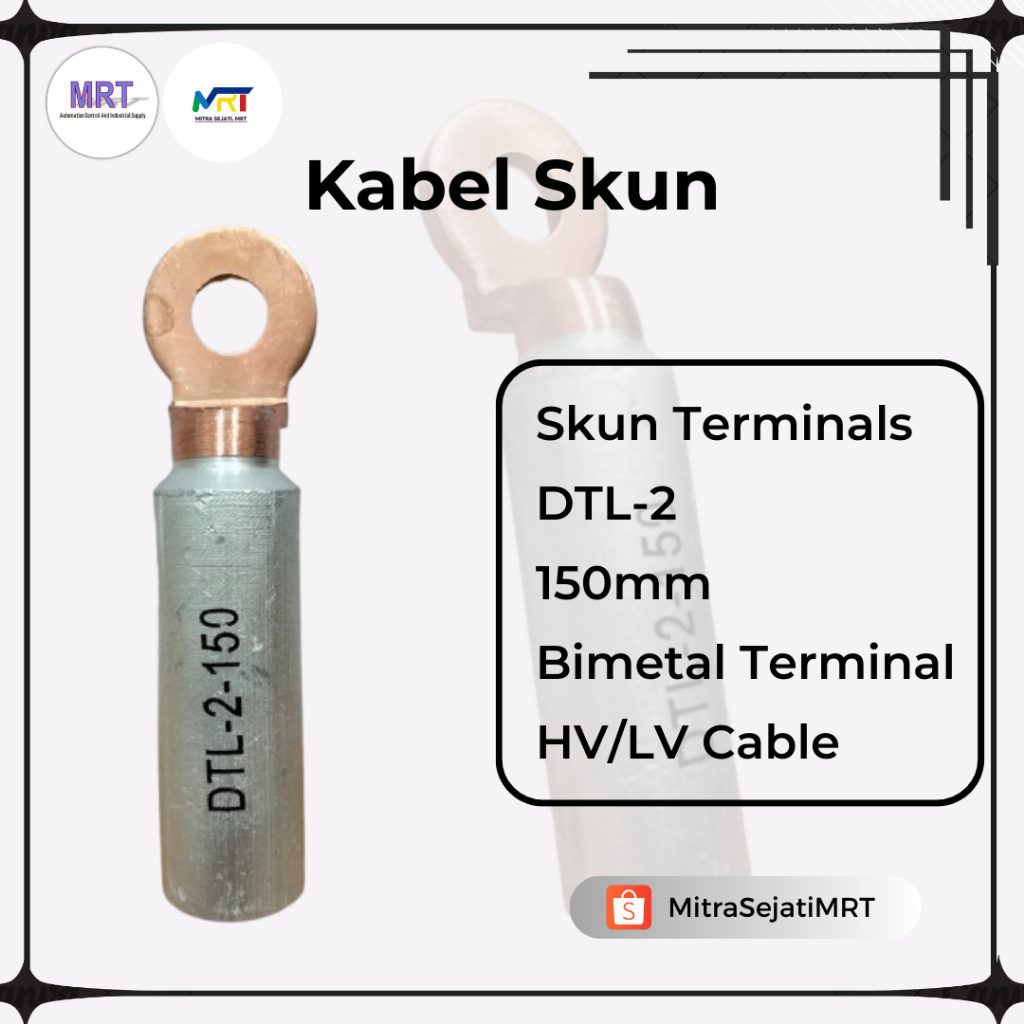 Skun Kabel DTL-2 150mm² Tembaga | Cable Lug Skun Terminal Press 150mm Panel Listrik
