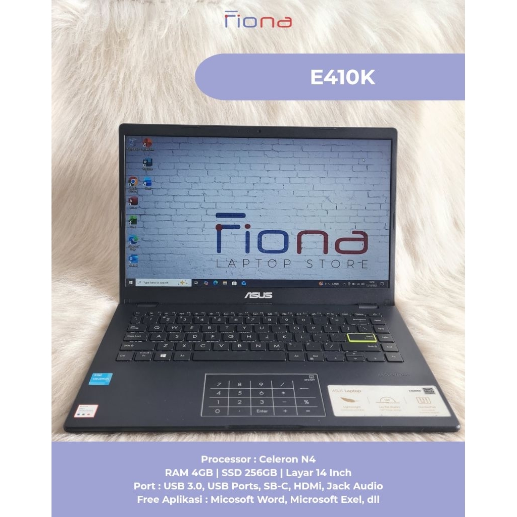 Laptop Asus E410K | Celeron N4 | Ram 4g SSD 256gb