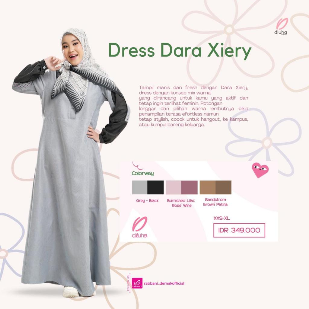 RABBANI - DRESS DARA XIERY - GAMIS REMAJA - DLUHA RABBANI - DRESSLIM RABBANI - MODEL TERBARU 2026