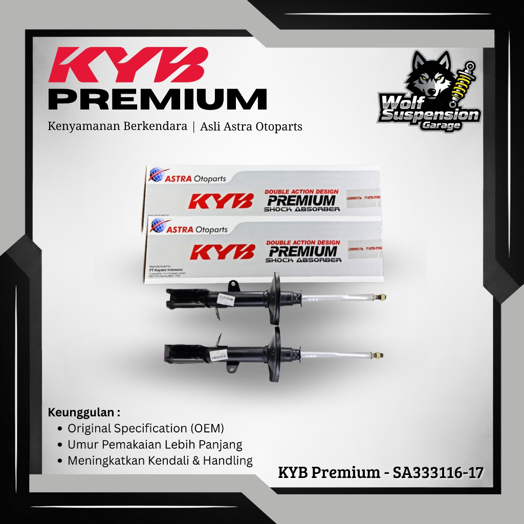 Kayaba / KYB Premium Shockbreaker Belakang Mobil Great Corolla / All New Corolla 1992-2001