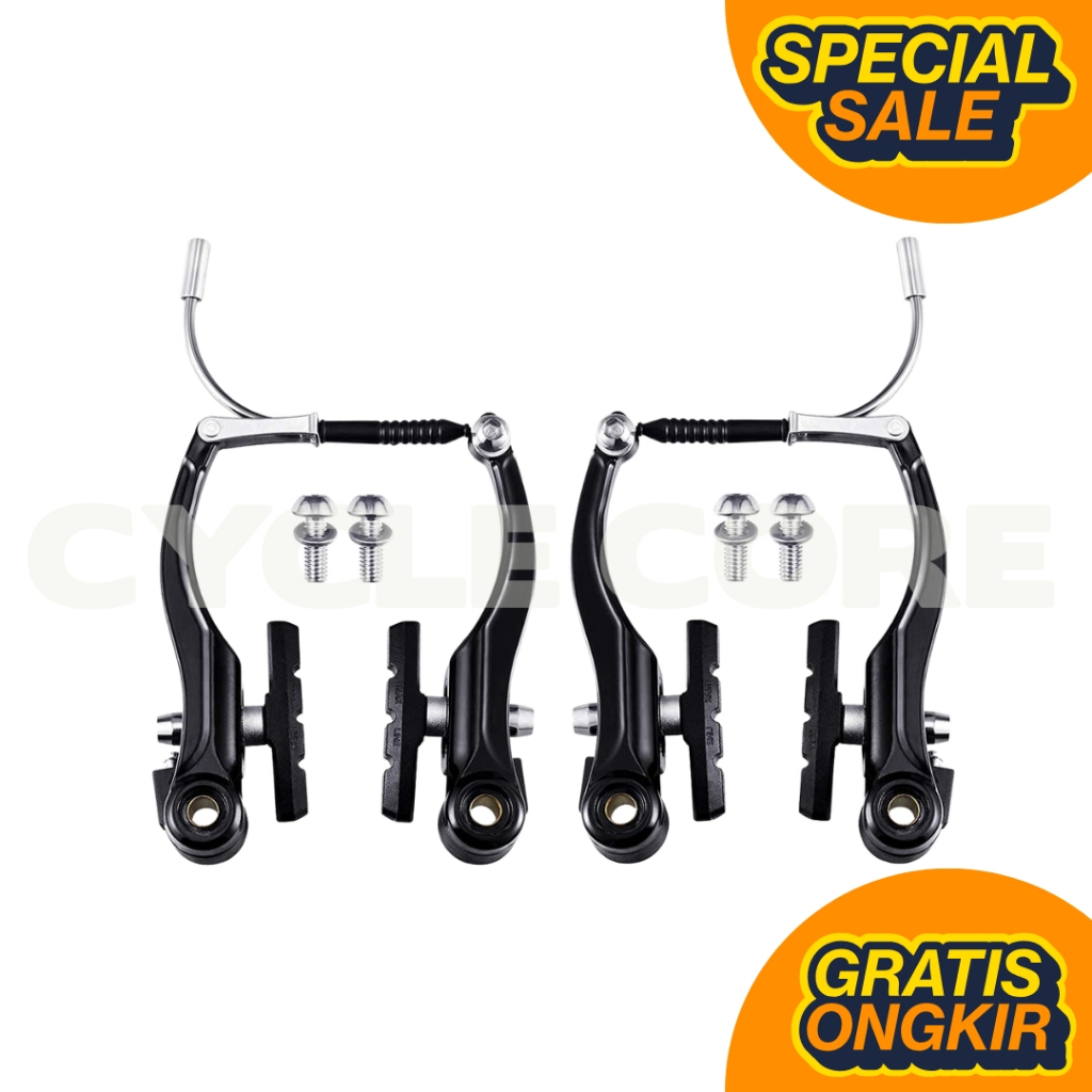 Rem Sepeda Vbrake Aluminium Alloy Black Hitam Like Tektro RX1 V-brake Sepeda Lipat MTB Minivelo Comm