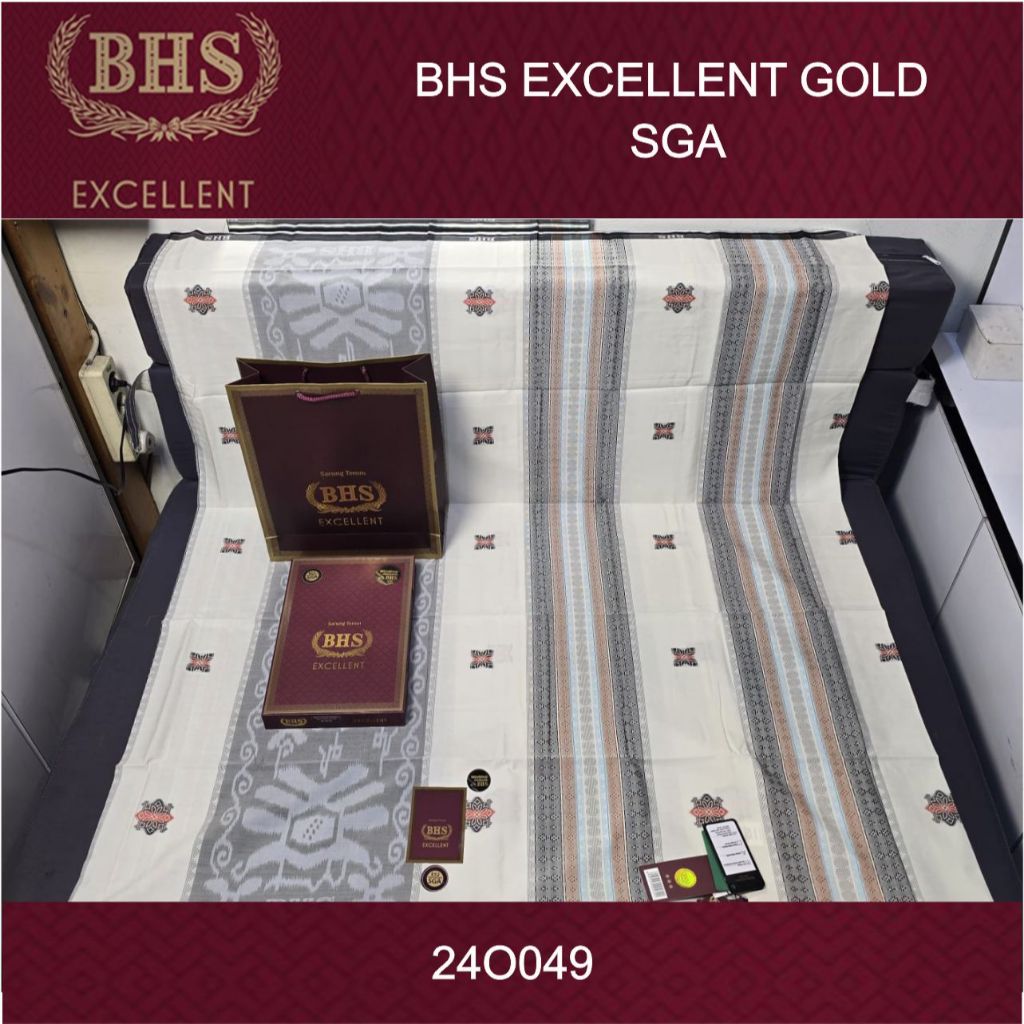 Sarung BHS Tenun Excellent Gold Songket dengan Motif Elegan SGA / Sarung BHS Excellent Gold