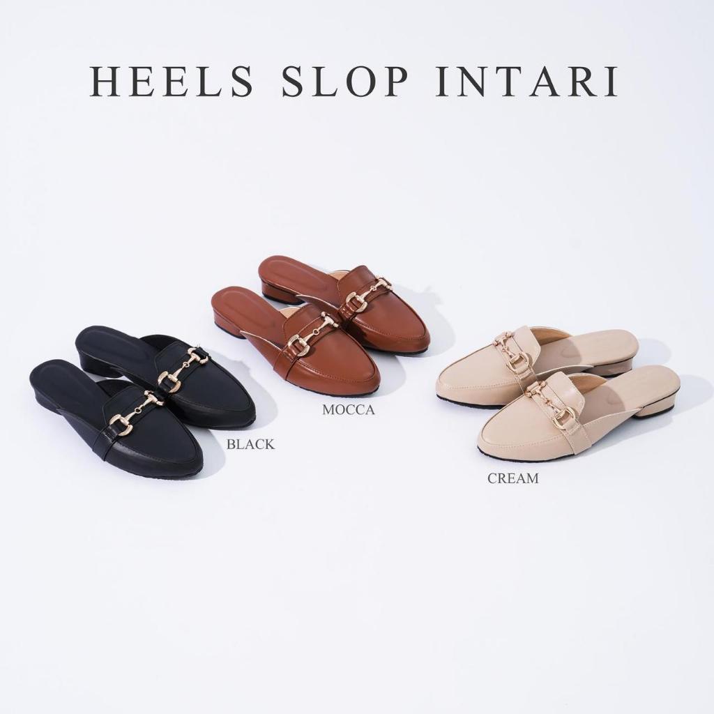 Heels Slop Intari Sepatu Wanita Flatshoes Wanita Murah Pita Simpel dan Elegan