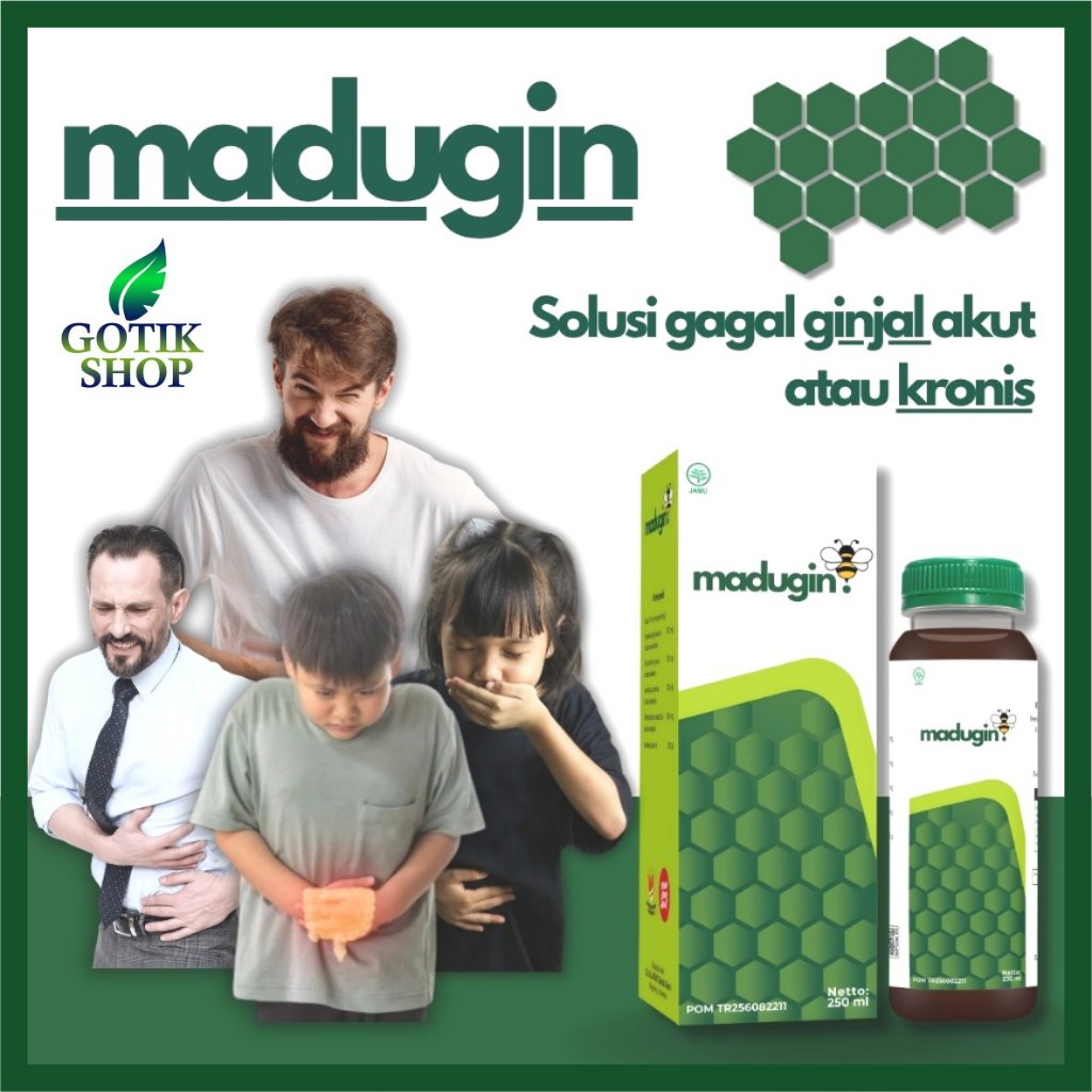 Herbal Batu Ginjal MADUGIN Madu Murni Herbal Penyakit Ginjal Kronis | Gagal Ginjal | Ginjal Bocor | 