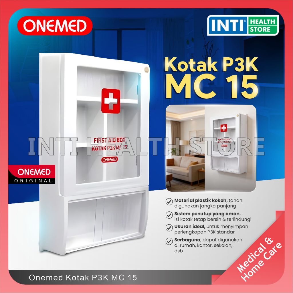 Onemed | Kotak P3K MC 15 | Tempat Penyimpanan Alat Medis P3K MC15