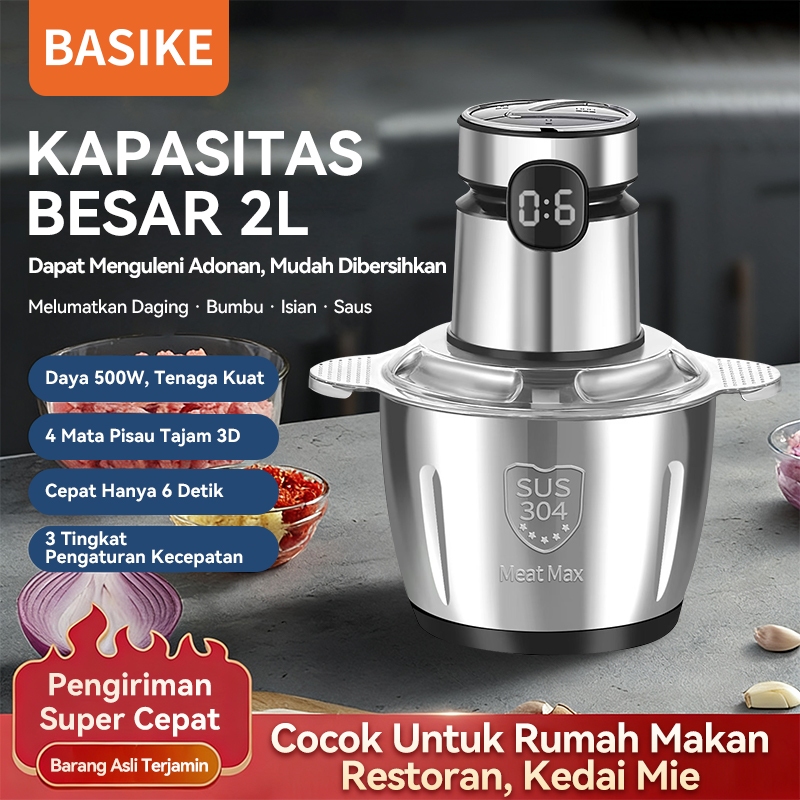 BASIKE Blender Coper Daging dan Bumbu Chopper Serbaguna Multifungsi Kapasitas Besar Food Processor