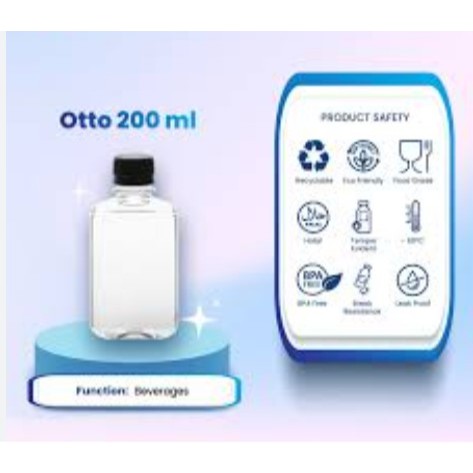 KemasanYA BOTOL OTTO 200ML BOTOL JUS KOPI KEMASAN BOTOLAN BAGUS BOTOL KOPI ESTETIK BOTOL MINUMAN EST