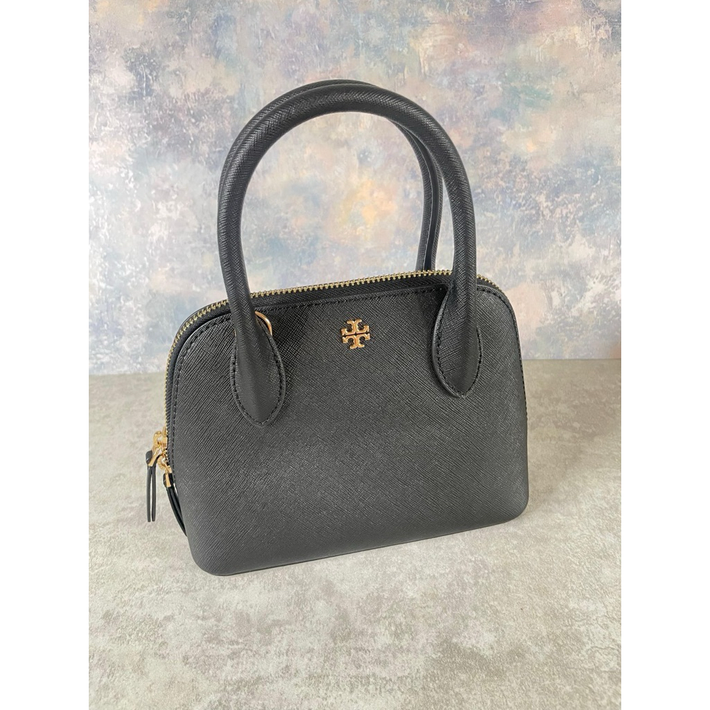 Tas TB Emerson Mini Dome Satchel Black Crossbody AUTHENTIC