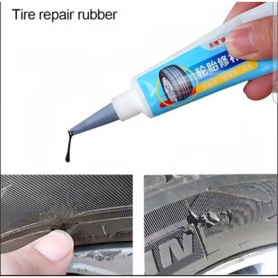 lem tambal ban tubeless motor luar mobil sobek 30ML tambal ban tip top penambal bocor dan rembesan U