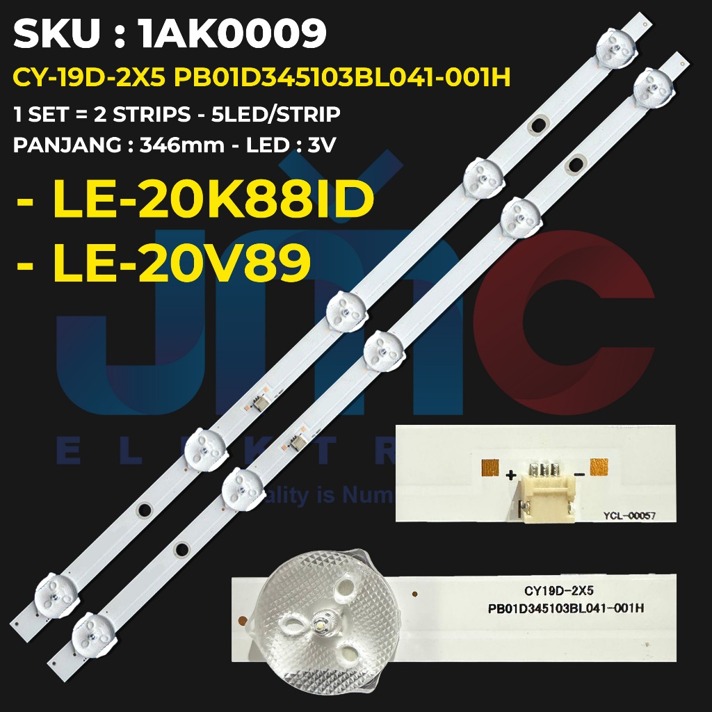 Backlight TV AKARI 20 Inch LE-20V89 LE-20K88ID CY19D-2X5 PB01D345103BL041-001H