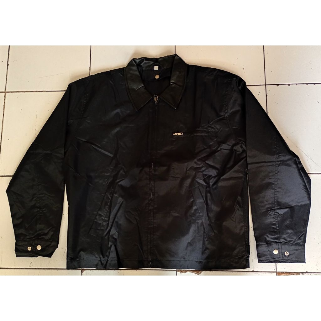 work jaket kerah kulit sintetis jaket skena jaket band jaket skateboard "prelove" bekas si tampan.