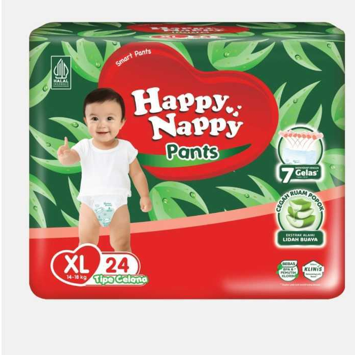 PAKET HEMAT HAPPY NAPPY PANTS S40/M32/L28/XL24 KHUSUS CARGO MINIMUM PEMBELIAN 3 BALL