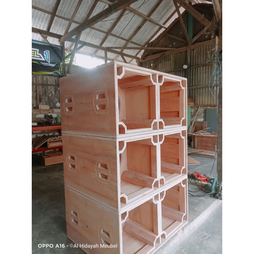 Box Planar Brewog 15 inch dobel triplek 18mm semi meranti padat