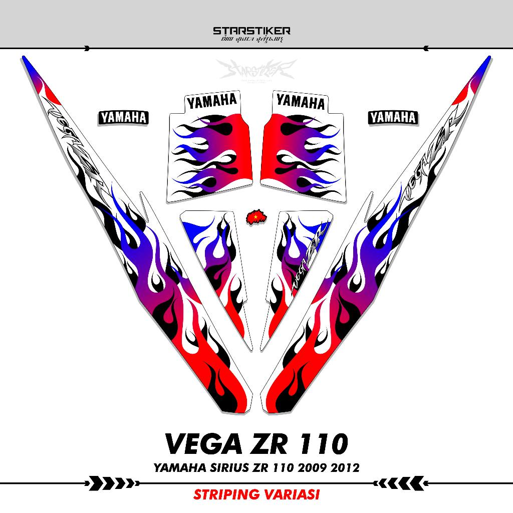 STRIPING YAMAHA VEGA ZR 110 LAMA STIKER STICKER VARIASI SIRIUS 2008 2009 2010 2011 2012 K25