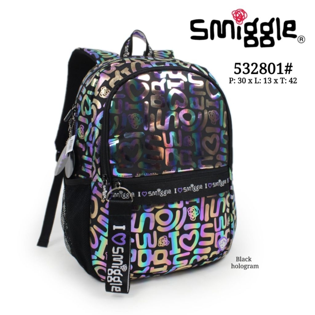 Tas Ransel Smiggle (KW) Rainbow Hologram